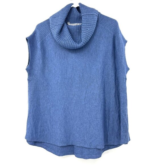 New NWOT Athleta Kennewick Merino Wool Sweater Loose Swing Blue Cowl Neck Small - Picture 3 of 8